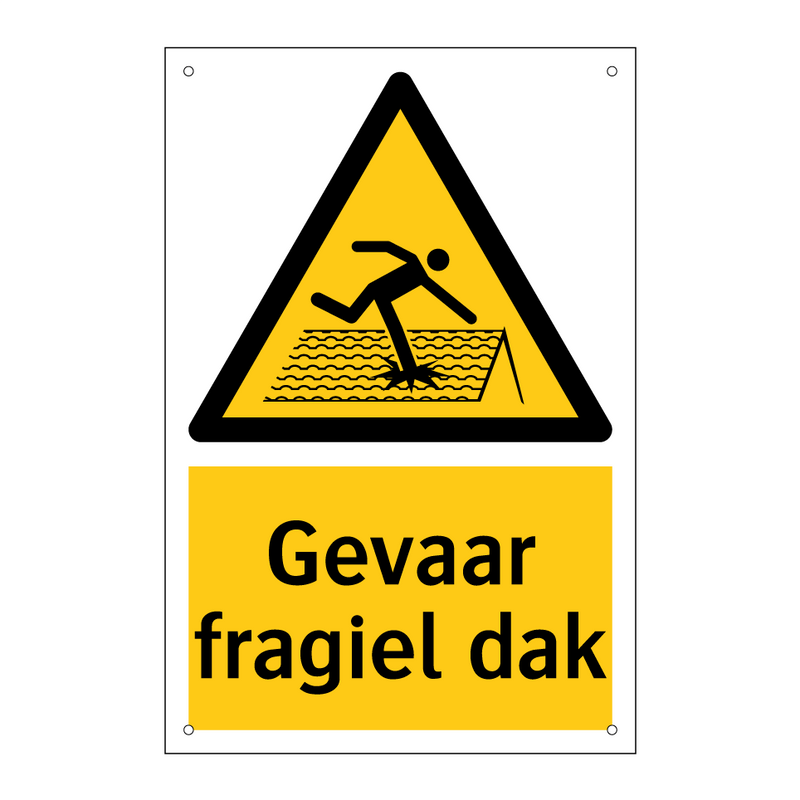 Gevaar fragiel dak