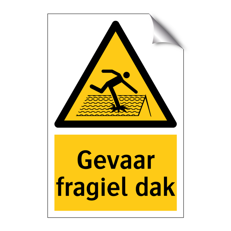 Gevaar fragiel dak