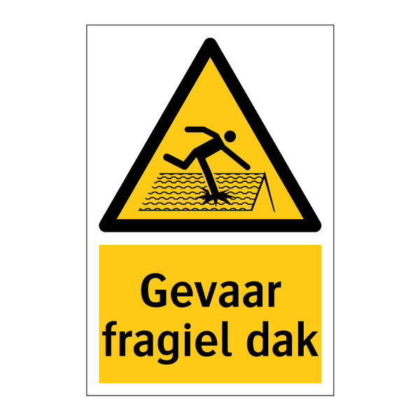Gevaar fragiel dak