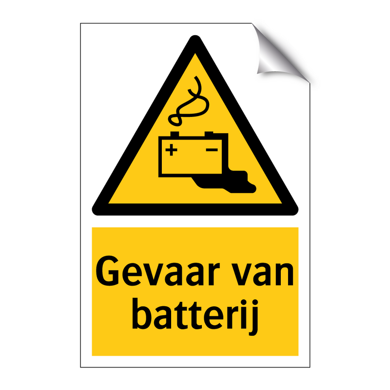 Gevaar van batterij