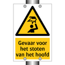 Gevaar voor het stoten van het hoofd