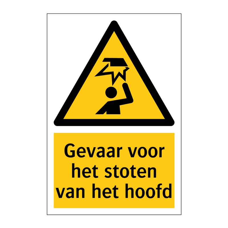 Gevaar voor het stoten van het hoofd