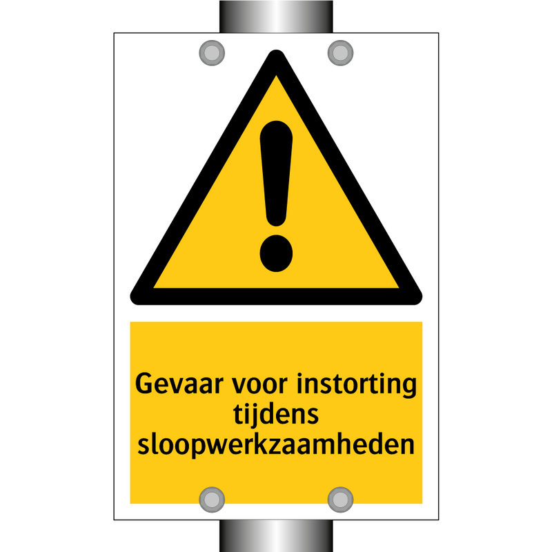 Gevaar voor instorting tijdens sloopwerkzaamheden