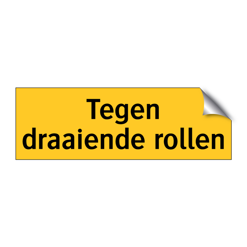 Tegen draaiende rollen