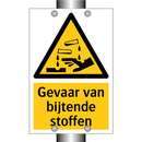 Gevaar van bijtende stoffen