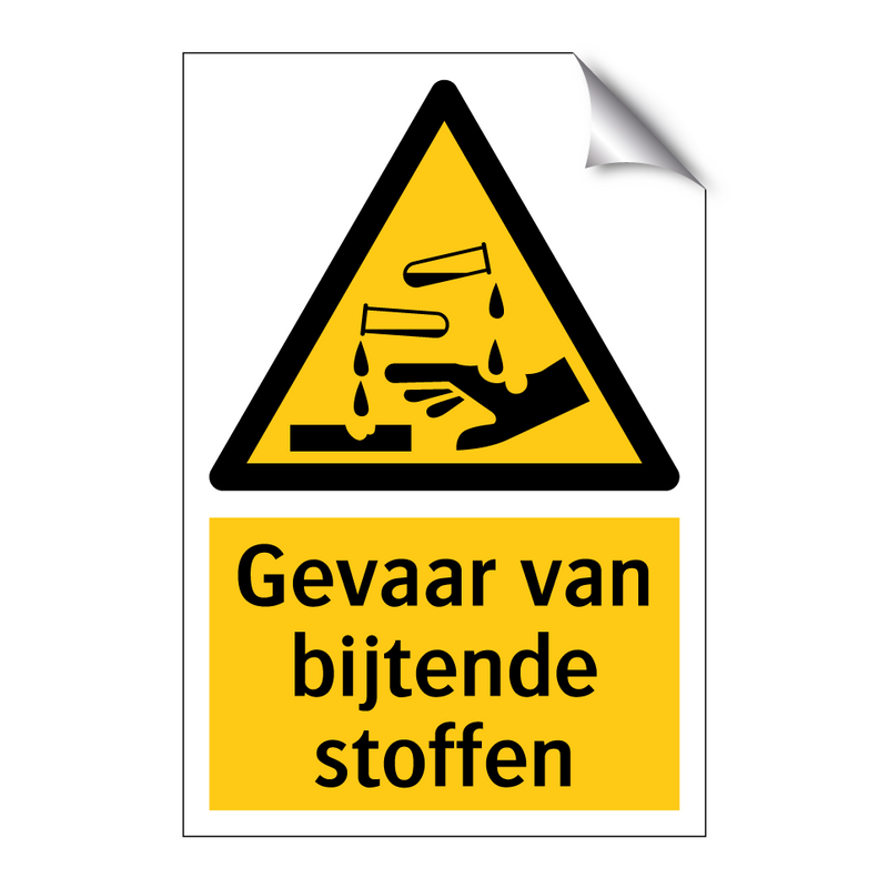 Gevaar van bijtende stoffen