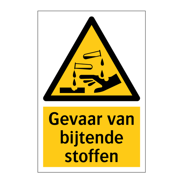 Gevaar van bijtende stoffen