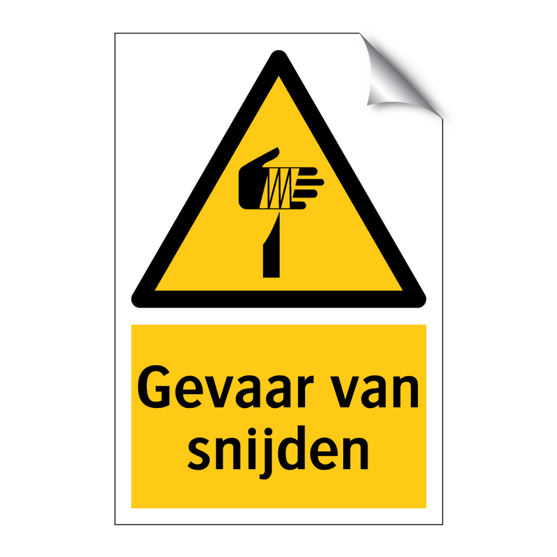 Gevaar van snijden