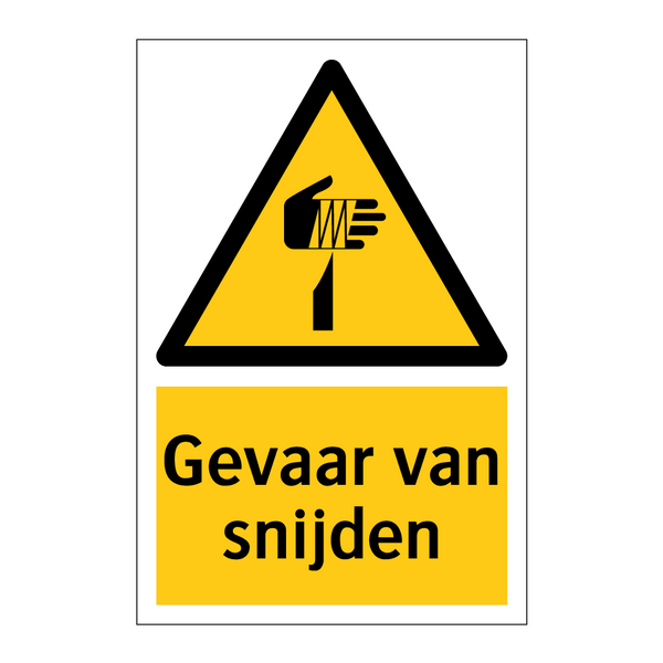 Gevaar van snijden