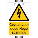 Gevaar voor dood Hoge spanning