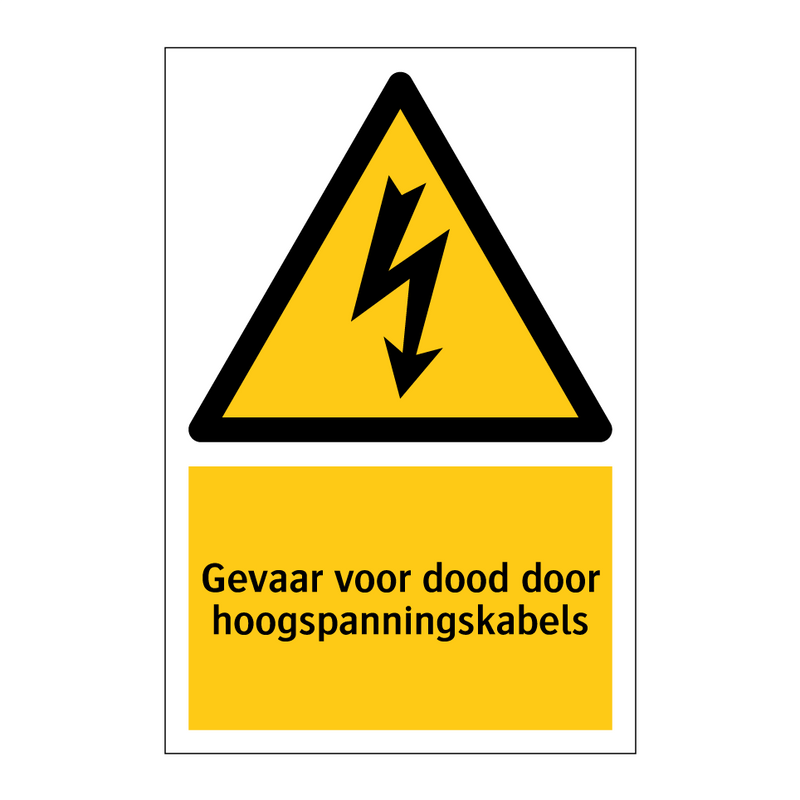 Gevaar voor dood door hoogspanningskabels