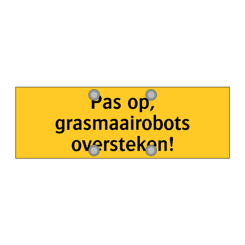 Pas op, grasmaairobots oversteken!