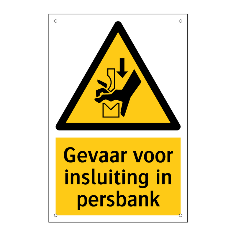 Gevaar voor insluiting in persbank