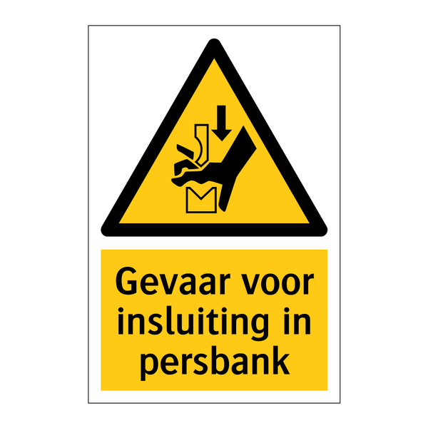 Gevaar voor insluiting in persbank