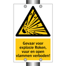 Gevaar voor explosie Roken, vuur en open vlammen verboden!