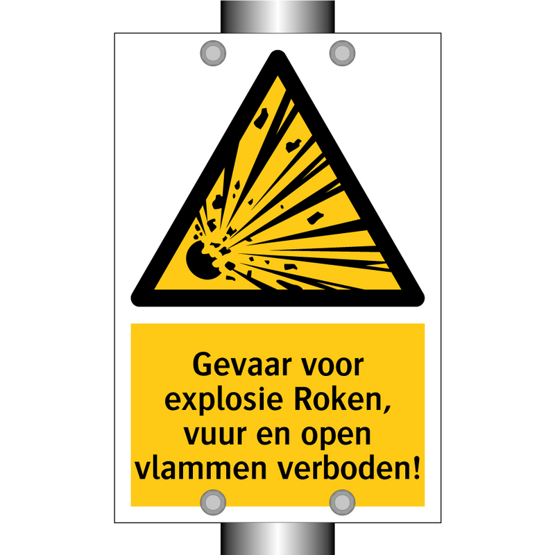 Gevaar voor explosie Roken, vuur en open vlammen verboden!