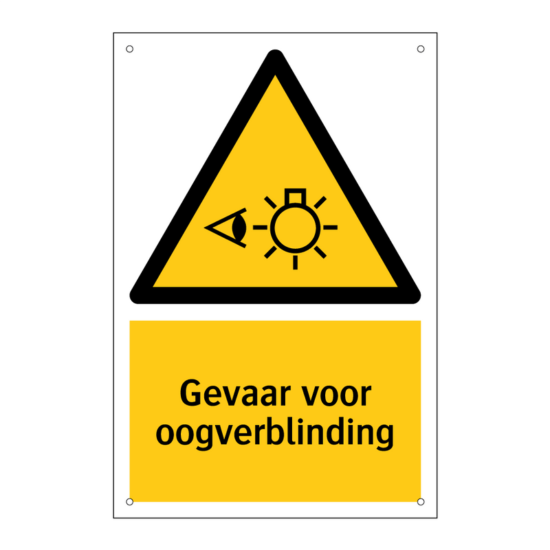Gevaar voor oogverblinding