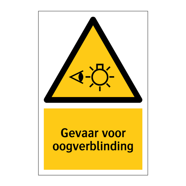 Gevaar voor oogverblinding