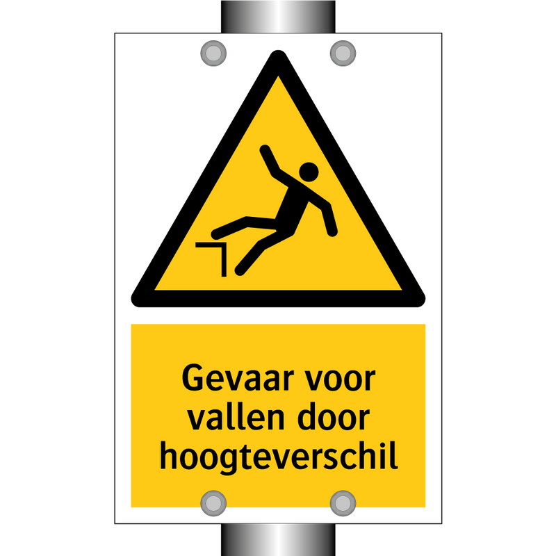 Gevaar voor vallen door hoogteverschil