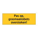 Pas op, grasmaairobots oversteken!