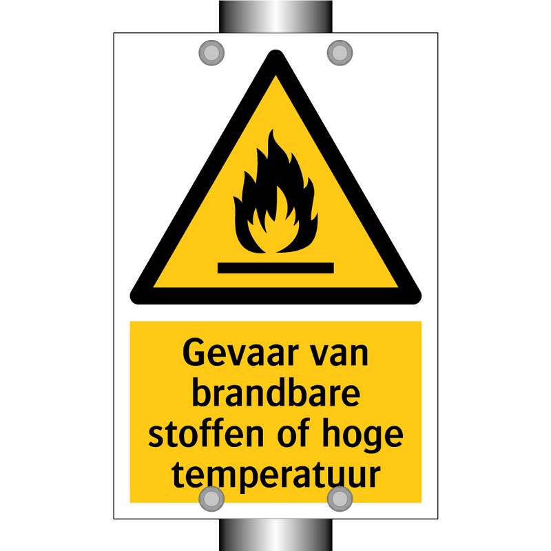 Gevaar van brandbare stoffen of hoge temperatuur