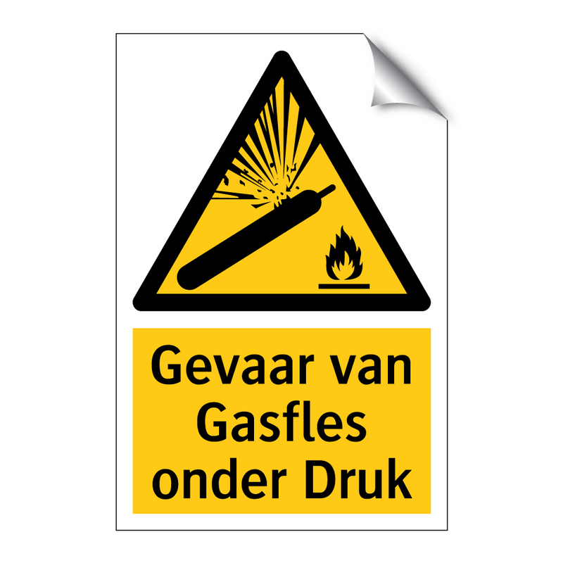 Gevaar van Gasfles onder Druk