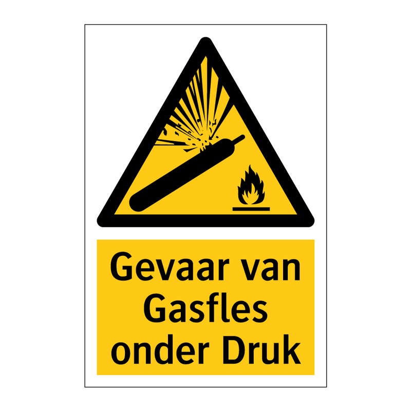 Gevaar van Gasfles onder Druk