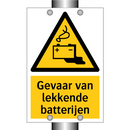 Gevaar van lekkende batterijen