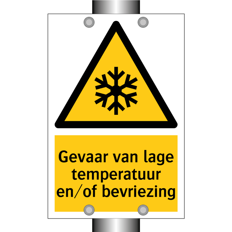 Gevaar van lage temperatuur en/of bevriezing