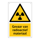 Gevaar van radioactief materiaal