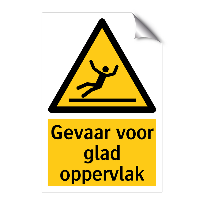 Gevaar voor glad oppervlak
