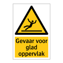 Gevaar voor glad oppervlak