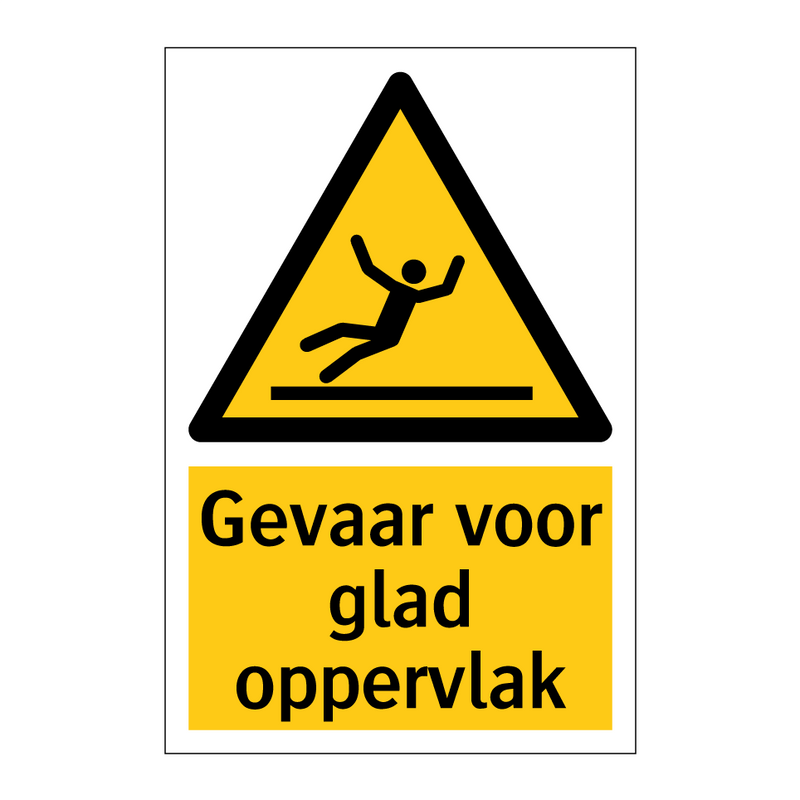 Gevaar voor glad oppervlak