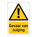 Gevaar van zuiging