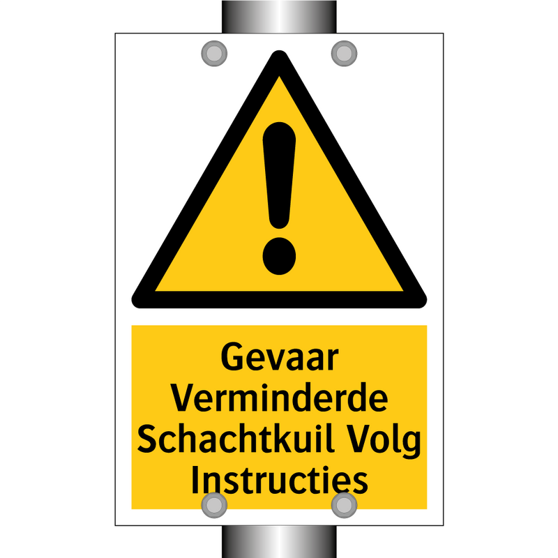 Gevaar Verminderde Schachtkuil Volg Instructies