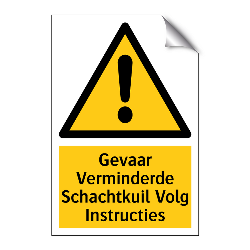 Gevaar Verminderde Schachtkuil Volg Instructies