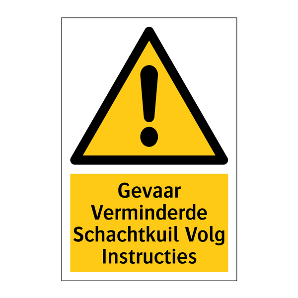 Gevaar Verminderde Schachtkuil Volg Instructies