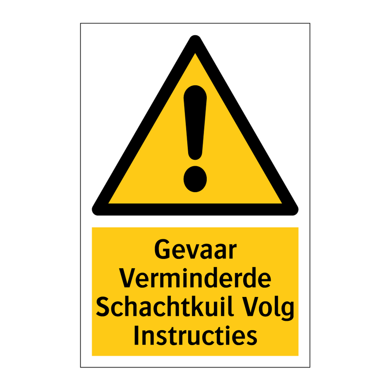 Gevaar Verminderde Schachtkuil Volg Instructies