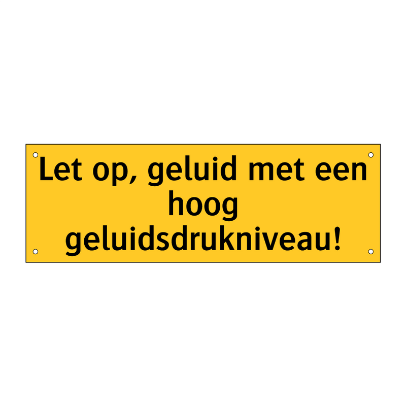 Let op, geluid met een hoog geluidsdrukniveau!