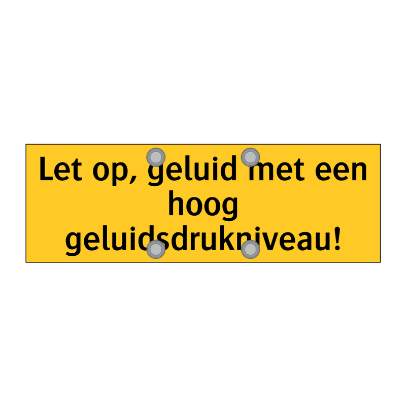 Let op, geluid met een hoog geluidsdrukniveau!