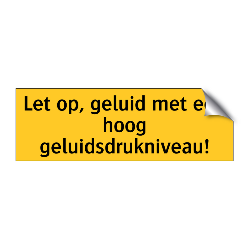 Let op, geluid met een hoog geluidsdrukniveau!