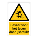 Gevaar voor het leven door ijsbreuk!