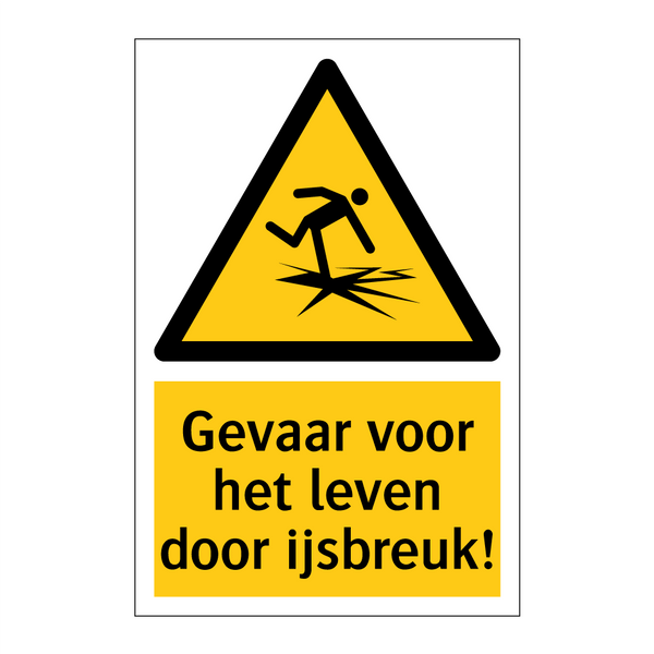 Gevaar voor het leven door ijsbreuk!