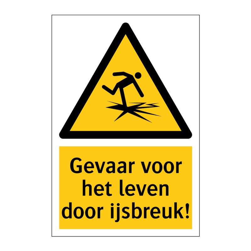 Gevaar voor het leven door ijsbreuk!