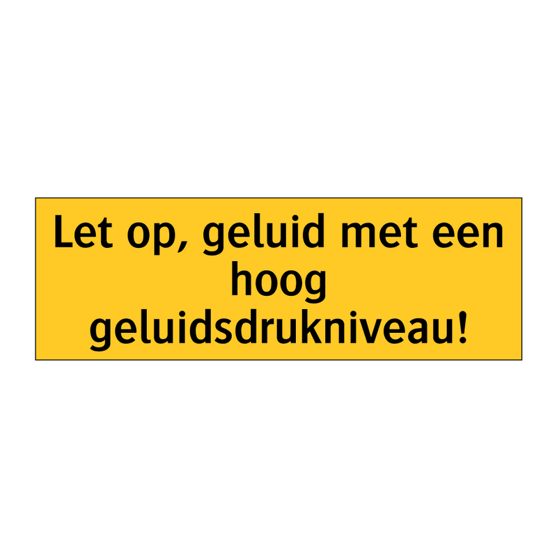 Let op, geluid met een hoog geluidsdrukniveau!