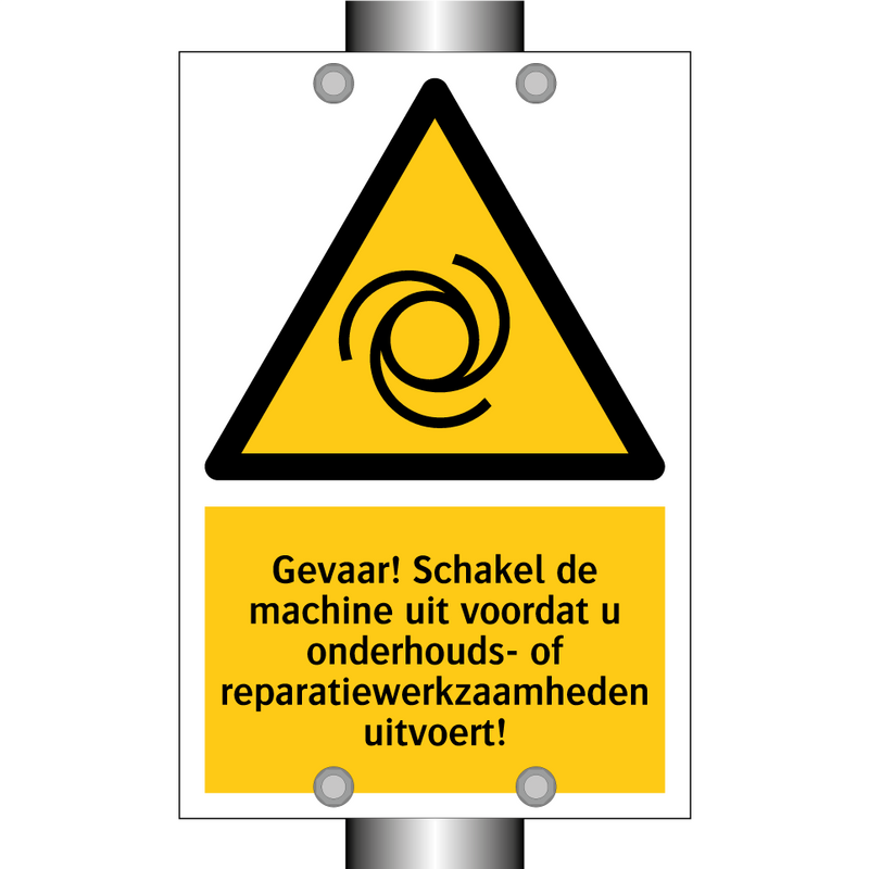 Gevaar! Schakel de machine uit voordat u onderhouds- of reparatiewerkzaamheden uitvoert!