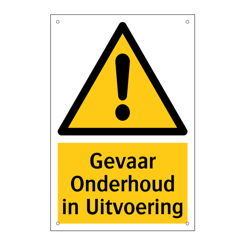 Gevaar Onderhoud in Uitvoering