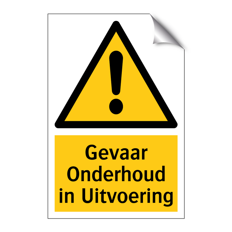 Gevaar Onderhoud in Uitvoering