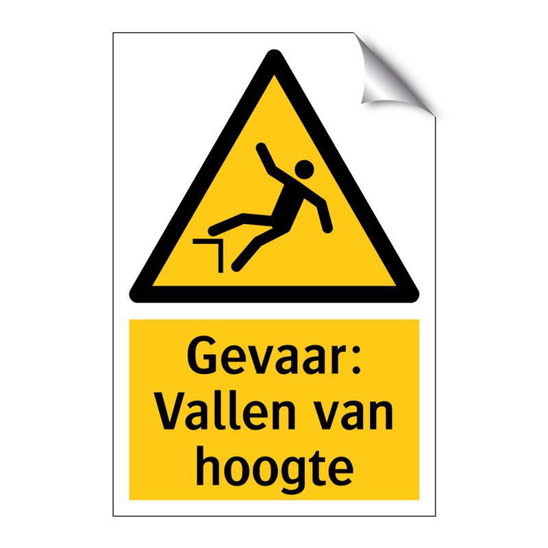 Gevaar: Vallen van hoogte