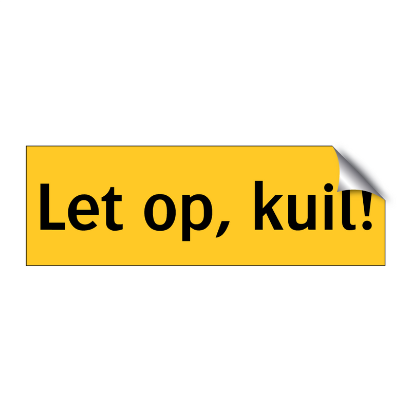 Let op, kuil!
